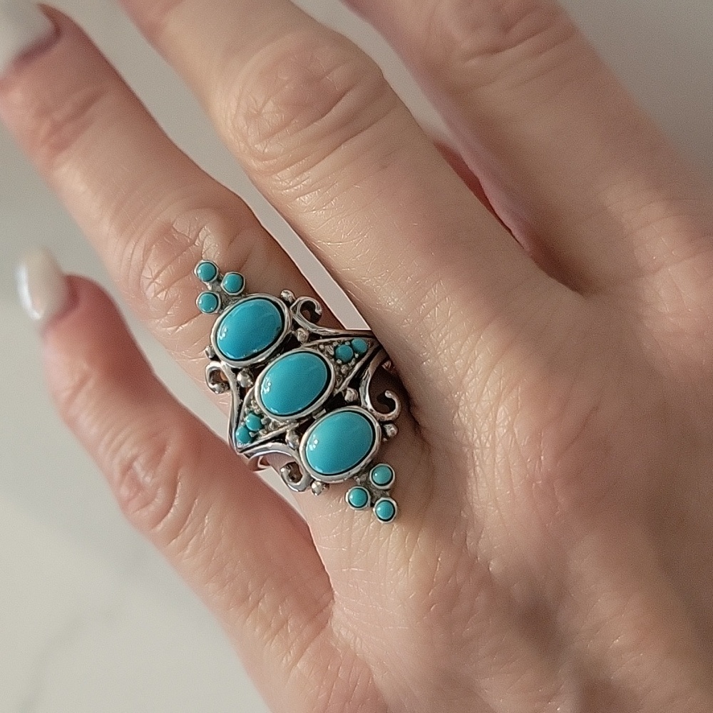Turquiose and sterling silver ring